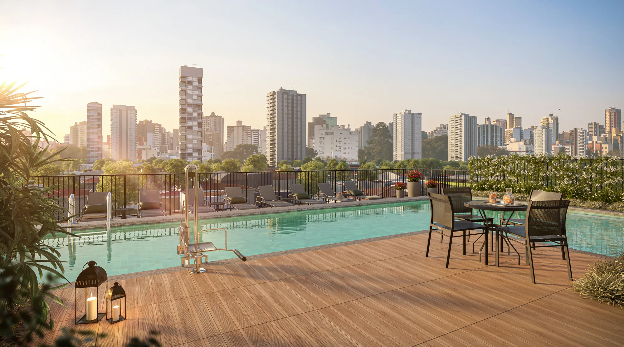 Now 111 — área comum — Piscina com vista