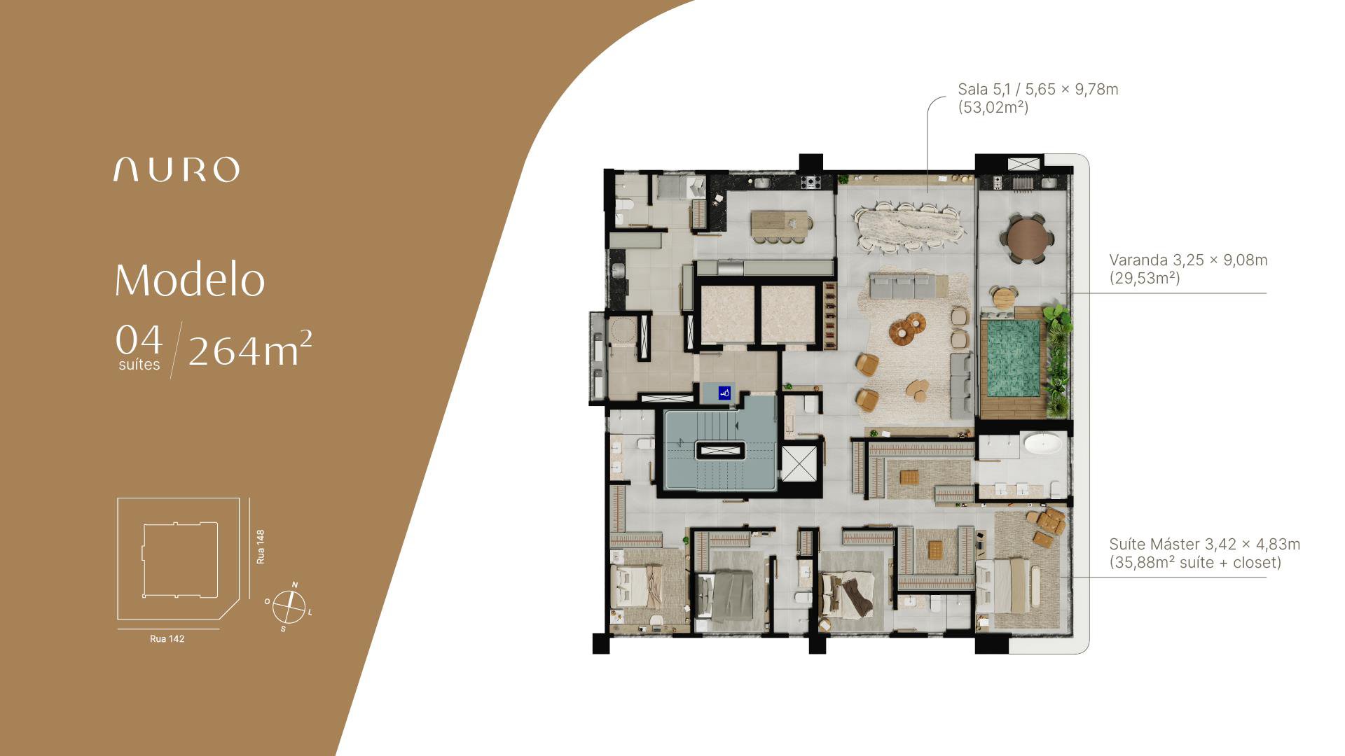 Planta — Apartamento Tipo