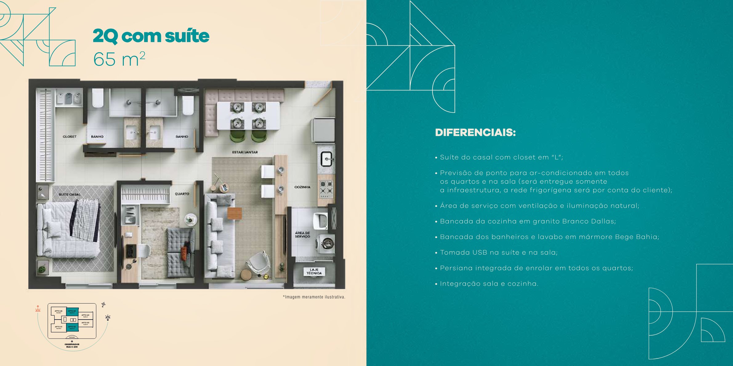 Planta — 2Q com suíte