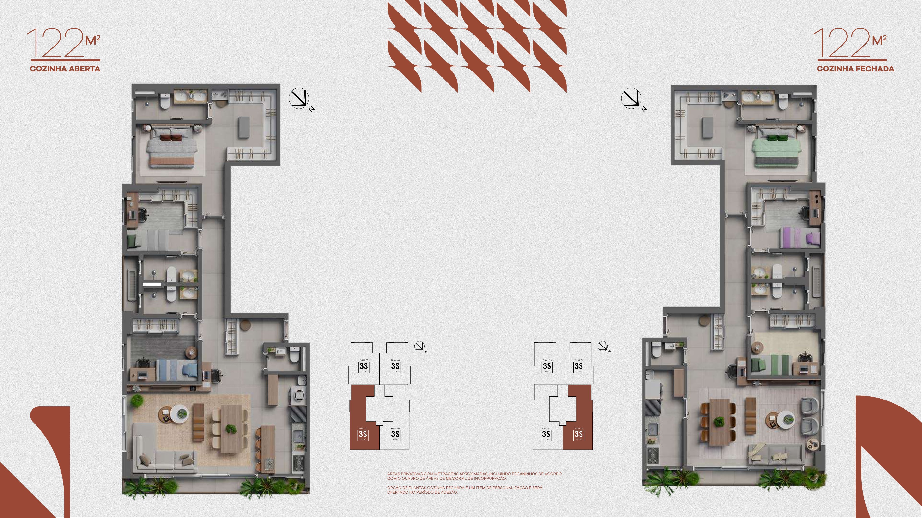 Planta — Apartamento 122m²